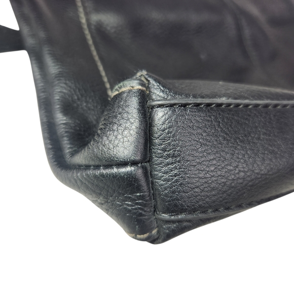 THE SAK Iris Black Pebbled Leather Adjustable Crossbody Purse Shoulder Bag Purse - Picture 10 of 16